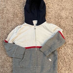 GAP Kids Hoodie - Navy, White, Gray with Red Accent